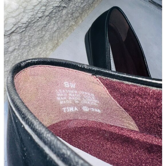 Easy Spirit Womens Leather Slip-On Loafers Black Size 8W - Picture 4 of 5